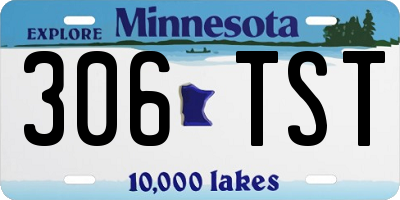 MN license plate 306TST