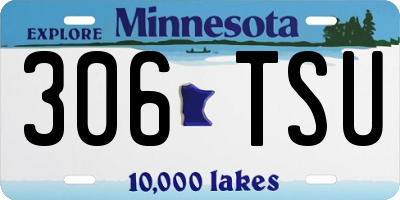 MN license plate 306TSU