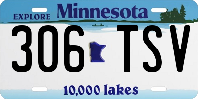 MN license plate 306TSV