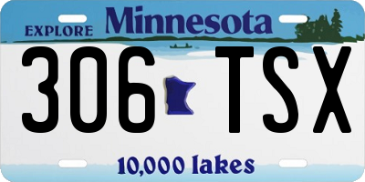 MN license plate 306TSX
