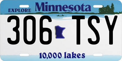 MN license plate 306TSY