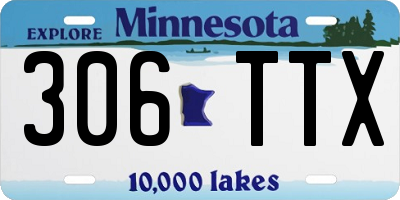 MN license plate 306TTX