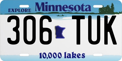 MN license plate 306TUK