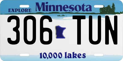 MN license plate 306TUN