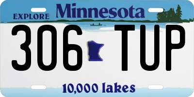 MN license plate 306TUP