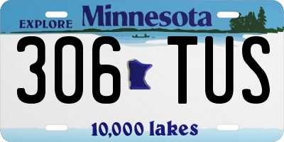 MN license plate 306TUS