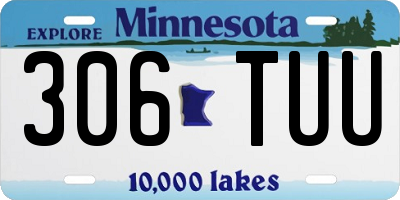 MN license plate 306TUU