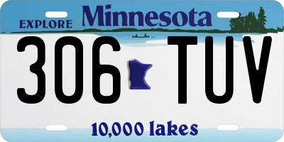 MN license plate 306TUV