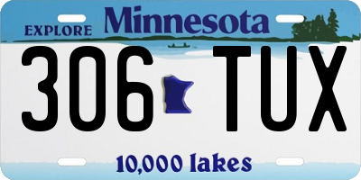 MN license plate 306TUX