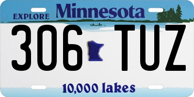MN license plate 306TUZ