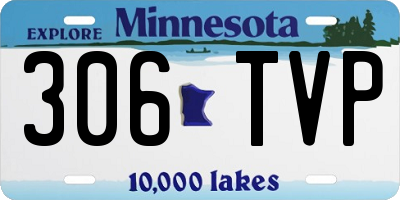 MN license plate 306TVP