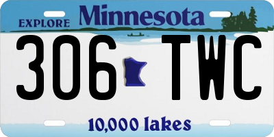 MN license plate 306TWC