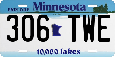 MN license plate 306TWE