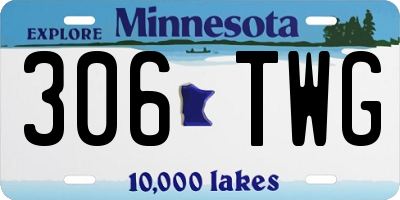 MN license plate 306TWG