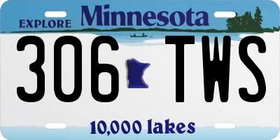 MN license plate 306TWS