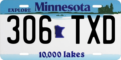 MN license plate 306TXD