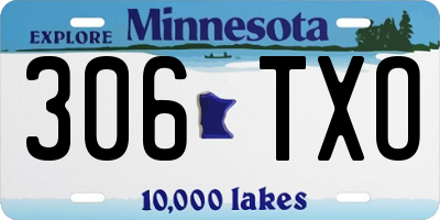 MN license plate 306TXO