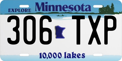 MN license plate 306TXP
