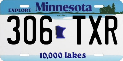 MN license plate 306TXR
