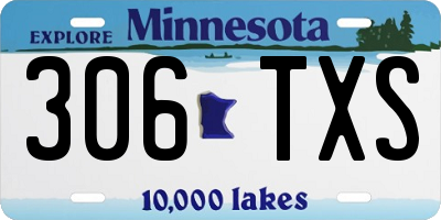 MN license plate 306TXS