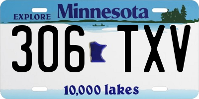 MN license plate 306TXV