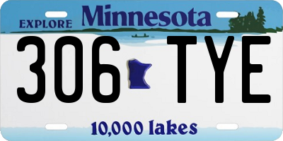 MN license plate 306TYE