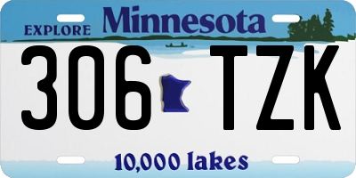 MN license plate 306TZK