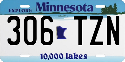 MN license plate 306TZN