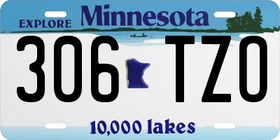 MN license plate 306TZO