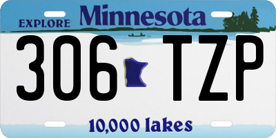MN license plate 306TZP