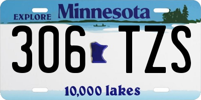 MN license plate 306TZS