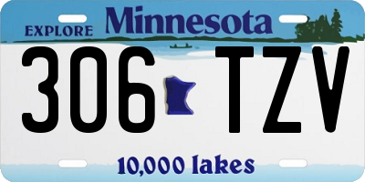 MN license plate 306TZV