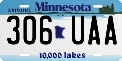 MN license plate 306UAA
