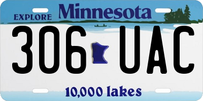 MN license plate 306UAC