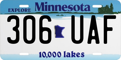 MN license plate 306UAF