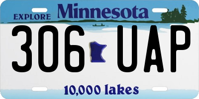 MN license plate 306UAP