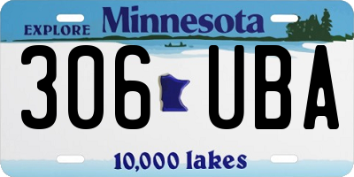 MN license plate 306UBA