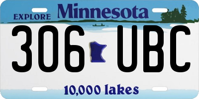 MN license plate 306UBC