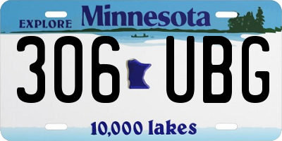 MN license plate 306UBG
