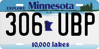 MN license plate 306UBP