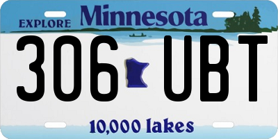 MN license plate 306UBT