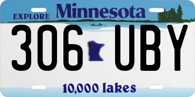 MN license plate 306UBY