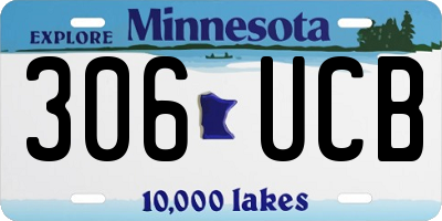 MN license plate 306UCB