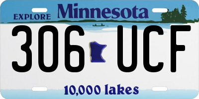 MN license plate 306UCF