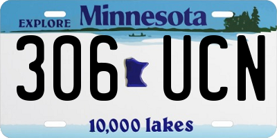 MN license plate 306UCN