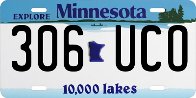 MN license plate 306UCO