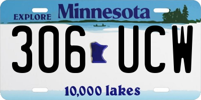 MN license plate 306UCW