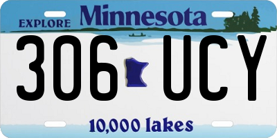 MN license plate 306UCY