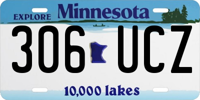 MN license plate 306UCZ