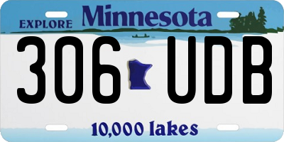 MN license plate 306UDB